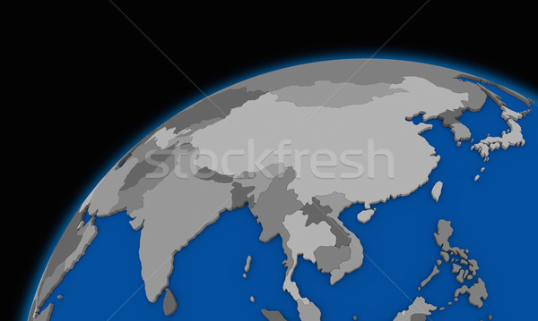 Sud-est asiatico pianeta terra politico mappa mondo viaggio Foto d'archivio © Harlekino