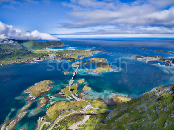 Stock foto: Brücken · Norwegen · szenische · Straße · Inseln