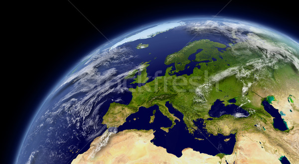 Europa espacio ambiente nubes elementos imagen Foto stock © Harlekino