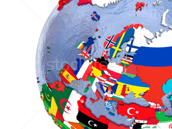 Stockfoto: Politiek · Europa · kaart · land · model · wereld