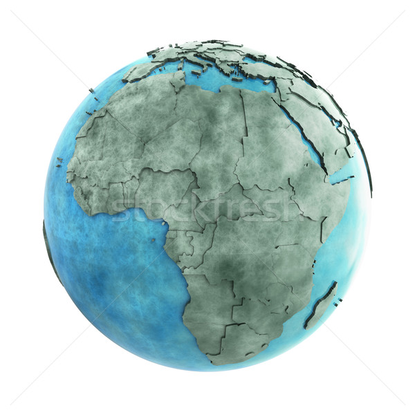 Afrika márvány Föld 3D modell kék Stock fotó © Harlekino