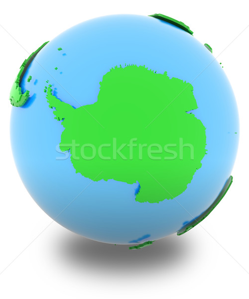 Antarctic on the globe Stock photo © Harlekino