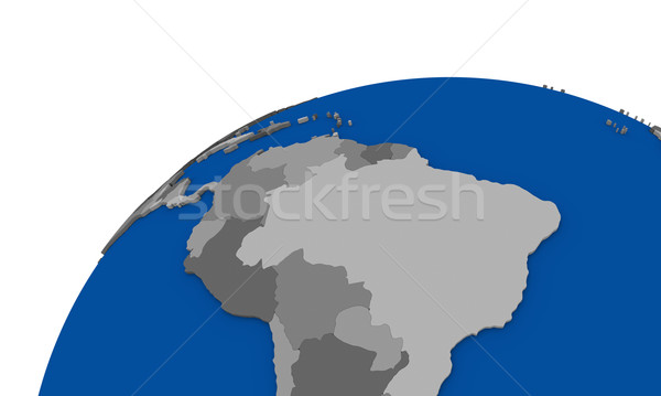 Stock photo: south America on Earth political map