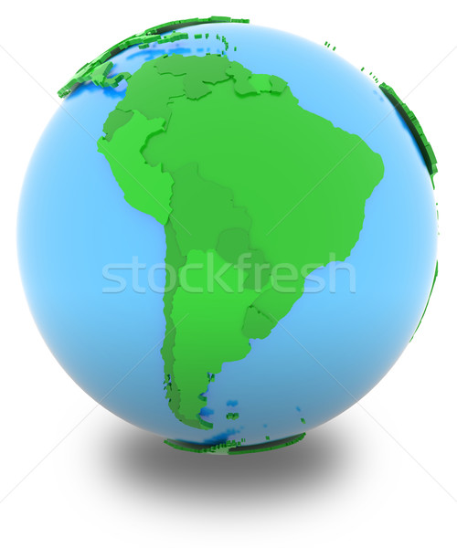 南美洲 地球 政治 地圖 世界 國家 商業照片 © Harlekino