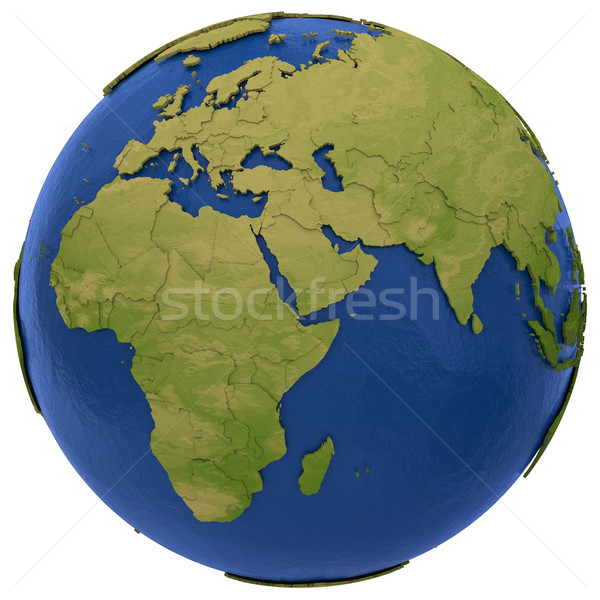 Stock fotó: Afrikai · európai · kontinensek · Föld · régió · részletes