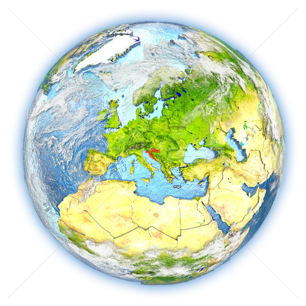 Croatia on Earth isolated Stock photo © Harlekino