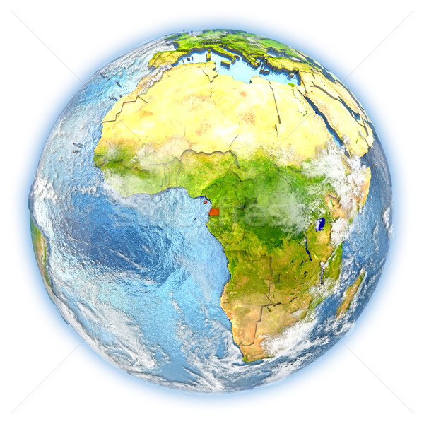 Equatorial Guinea on Earth isolated Stock photo © Harlekino