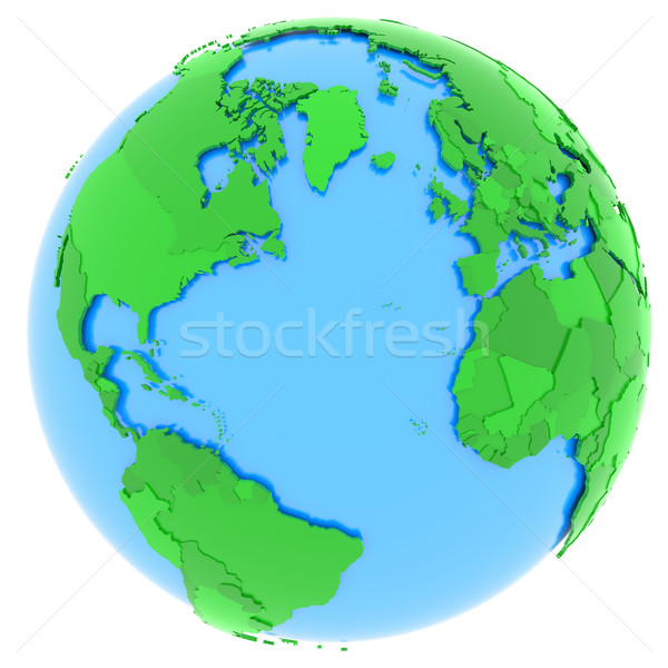 Westlichen Erde politischen Karte Länder unterschiedlich Stock foto © Harlekino