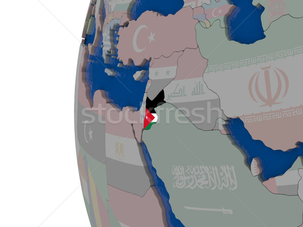 флаг карта 3d иллюстрации Азии баннер международных Сток-фото © Harlekino