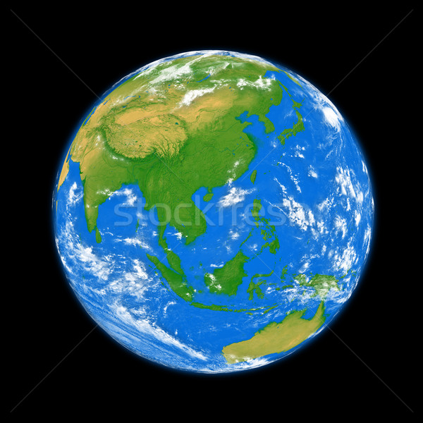Stockfoto: Aarde · aarde · geïsoleerd · zwarte · communie