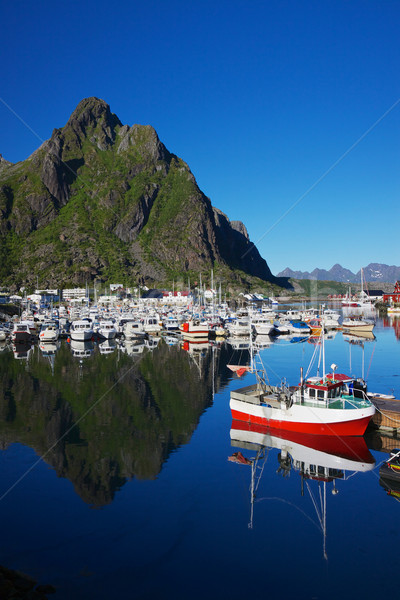 絵のように美しい 島々 ノルウェー 水 海 ストックフォト © Harlekino