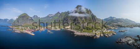 Stockfoto: Panorama · schilderachtig · antenne · eilanden · Noorwegen · natuur