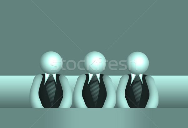 Jury drei Geschäftsleute Business Männer Gruppe Stock foto © Hasenonkel