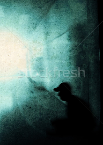 Nyomás férfi folyosó absztrakt fény kórház Stock fotó © Hasenonkel