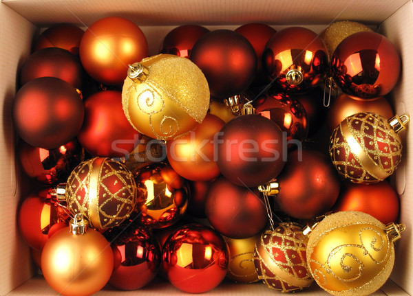 Noël sphères Nice or rouge Photo stock © Hasenonkel