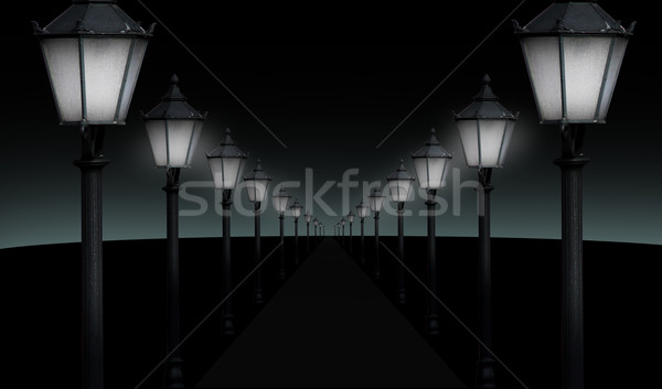 lighted pathway Stock photo © Hasenonkel