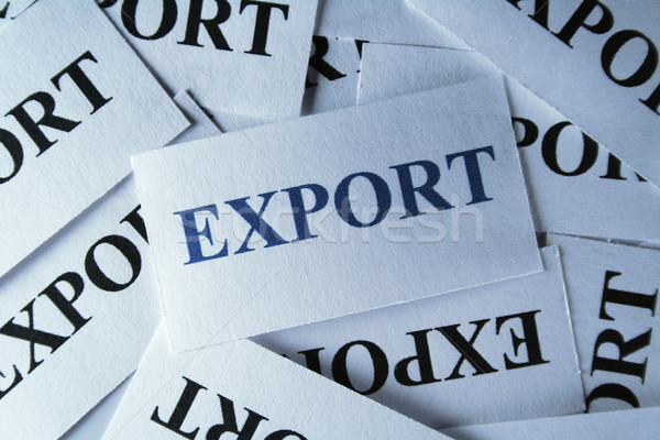 [[stock_photo]]: Exporter · beaucoup · pièces · papier · spéciale · texte