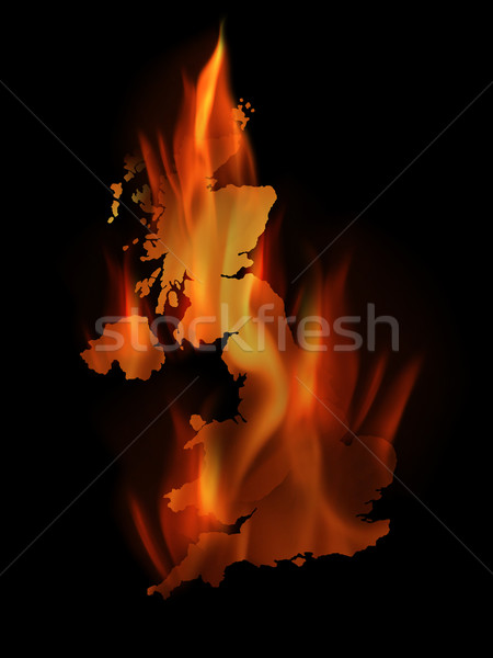 Burning England Stock photo © Hasenonkel
