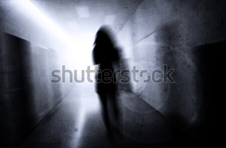 Nyomás nő folyosó absztrakt fény kórház Stock fotó © Hasenonkel