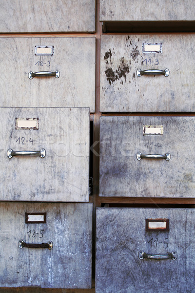 Starych szafka działalności biuro używany papieru Zdjęcia stock © Hasenonkel