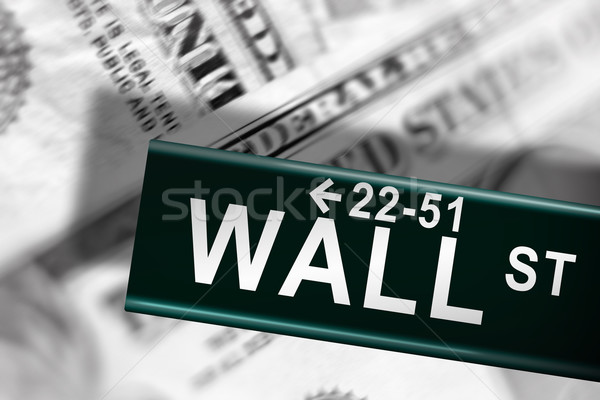 Wall Street business weg gebouw stad muur Stockfoto © Hasenonkel