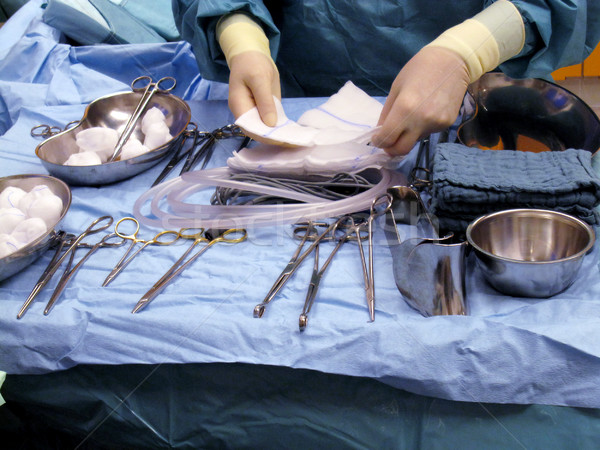 Operáció összes szerszámok kéz orvos kórház Stock fotó © Hasenonkel