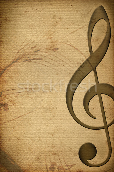 Musique texture lettre affiche papiers note [[stock_photo]] © Hasenonkel