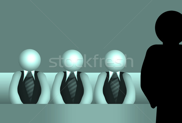 Jurado tres gente de negocios negocios hombres grupo Foto stock © Hasenonkel