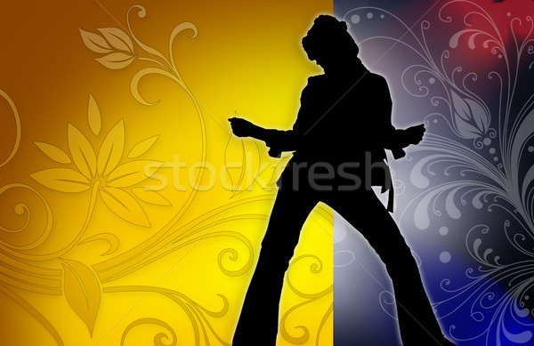 Dançar dança mulher setenta flor discoteca Foto stock © Hasenonkel