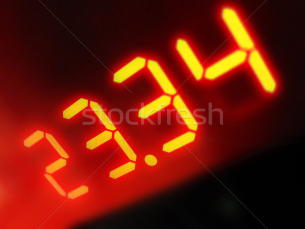 Digital relógio mão cara luz tempo Foto stock © Hasenonkel