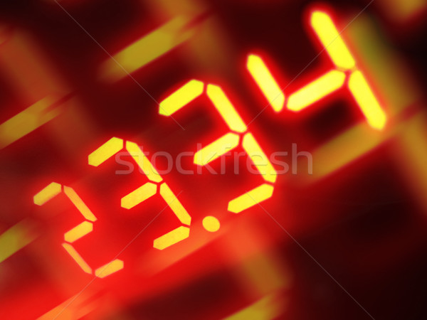 Digital relógio mão cara luz tempo Foto stock © Hasenonkel
