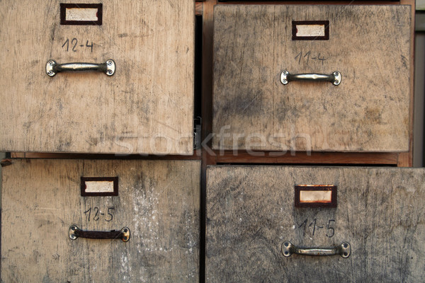 Starych szafka działalności biuro używany papieru Zdjęcia stock © Hasenonkel
