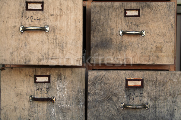 Stockfoto: Oude · kabinet · business · kantoor · gebruikt · papier
