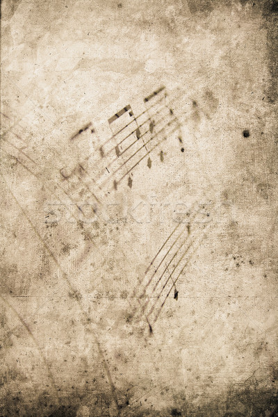 Musik alten Musiknoten Retro Design aussehen Stock foto © Hasenonkel