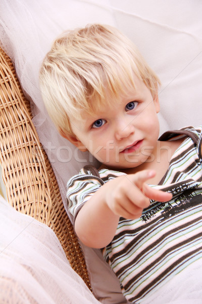 Blond jongen weinig zoete baby naar Stockfoto © Hasenonkel