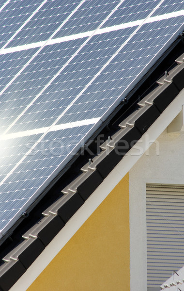 Solar casa naturaleza tecnología ventana azul Foto stock © Hasenonkel