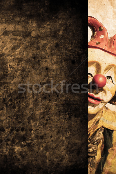 Clown oude grappig retro ontwerp kijken Stockfoto © Hasenonkel