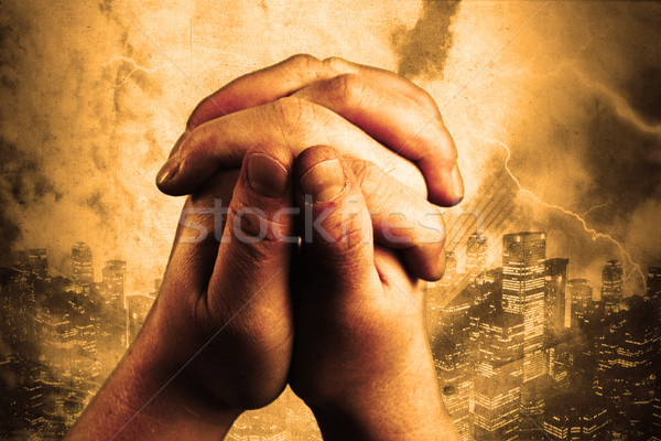 Openbaring twee handen heilig jesus bijbel Stockfoto © Hasenonkel