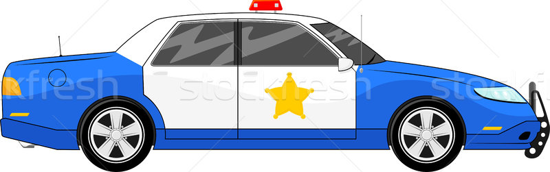 Azul policía coche vista lateral aislado Foto stock © hayaship