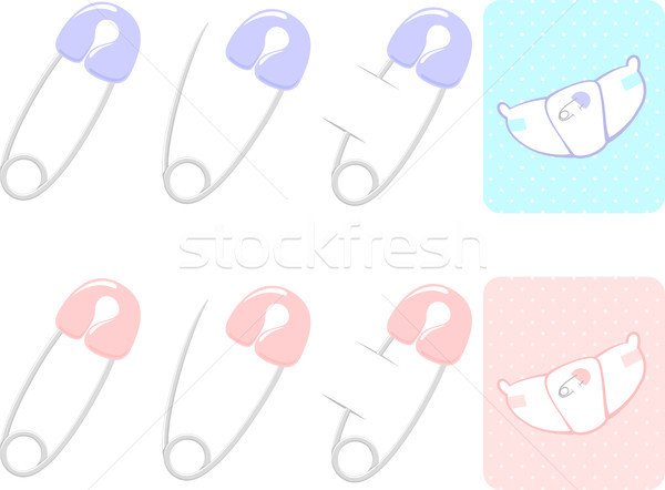 safety pins and diaper Stock photo © hayaship