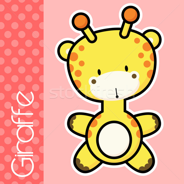 Baby giraffa cute piccolo testo solido Foto d'archivio © hayaship
