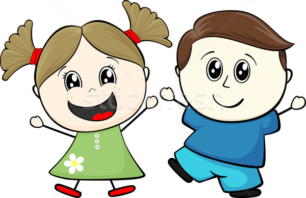 children cartoon Stock photo © hayaship