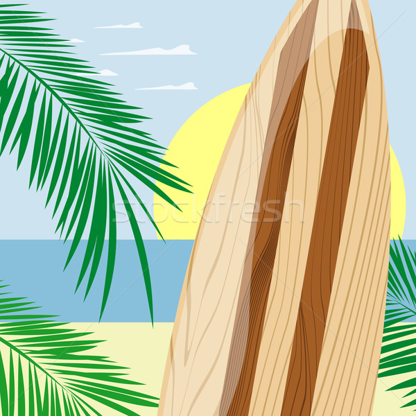 серфинга доска для серфинга пляж вектора формат Сток-фото © hayaship