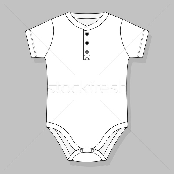 baby bodysuit front placket template vector Stock photo © hayaship