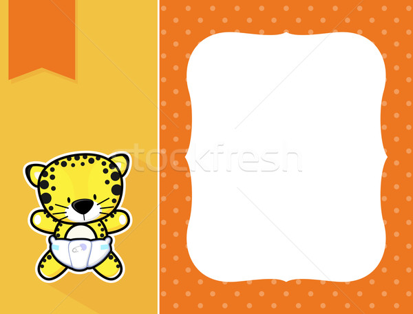Stock photo: frame baby leopard