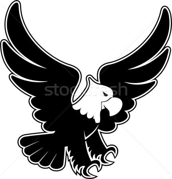 águila aterrizaje Cartoon vector imagen infantil Foto stock © hayaship