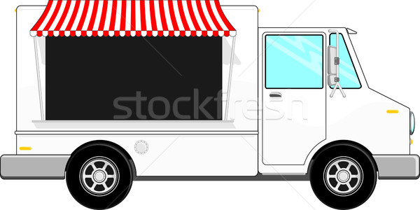 Negocios alimentos camión vector autobús aislado Foto stock © hayaship