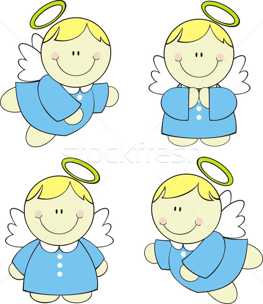 Bébé anges cartoon isolé cute [[stock_photo]] © hayaship