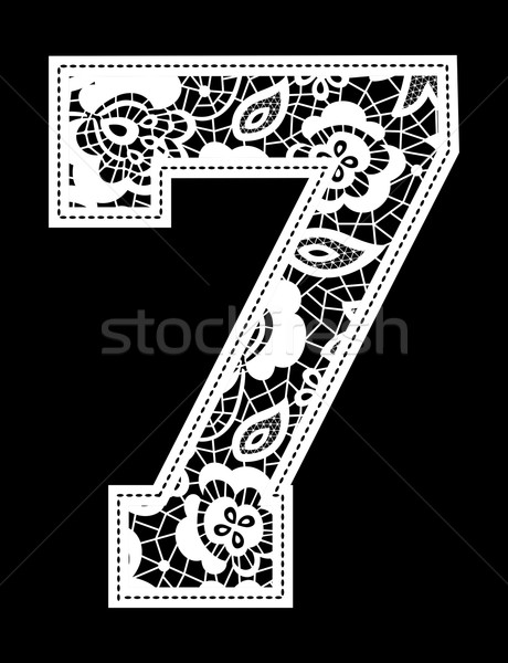 embroidery lace number 7 Stock photo © hayaship