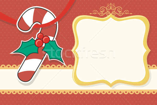Noël bonbons canne carte cadre noël [[stock_photo]] © hayaship